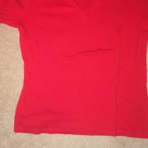 Lauren Ralph Lauren Red V Neck T shirt